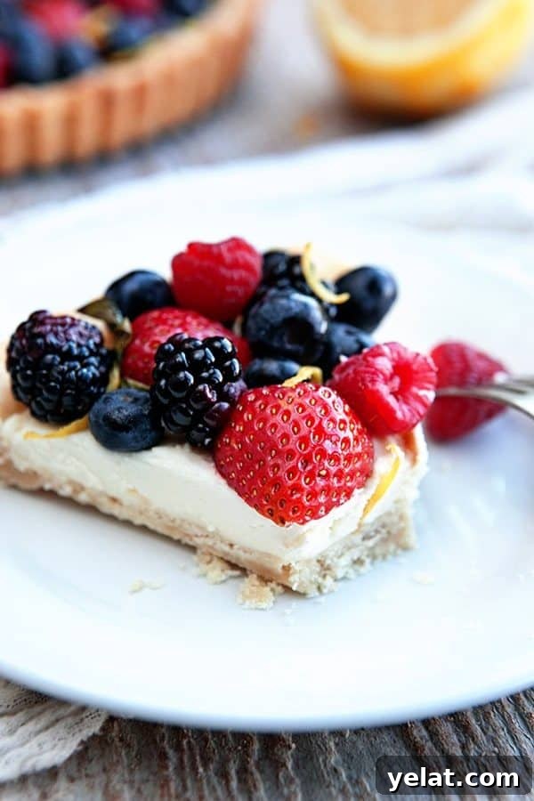 Lemon Berry Mascarpone Tart Recipe for Bright, Creamy Dessert 5 A Lemon Berry Mascarpone Tart is a simple, delicious way to show off all the season's best berries. Perfect for summer!