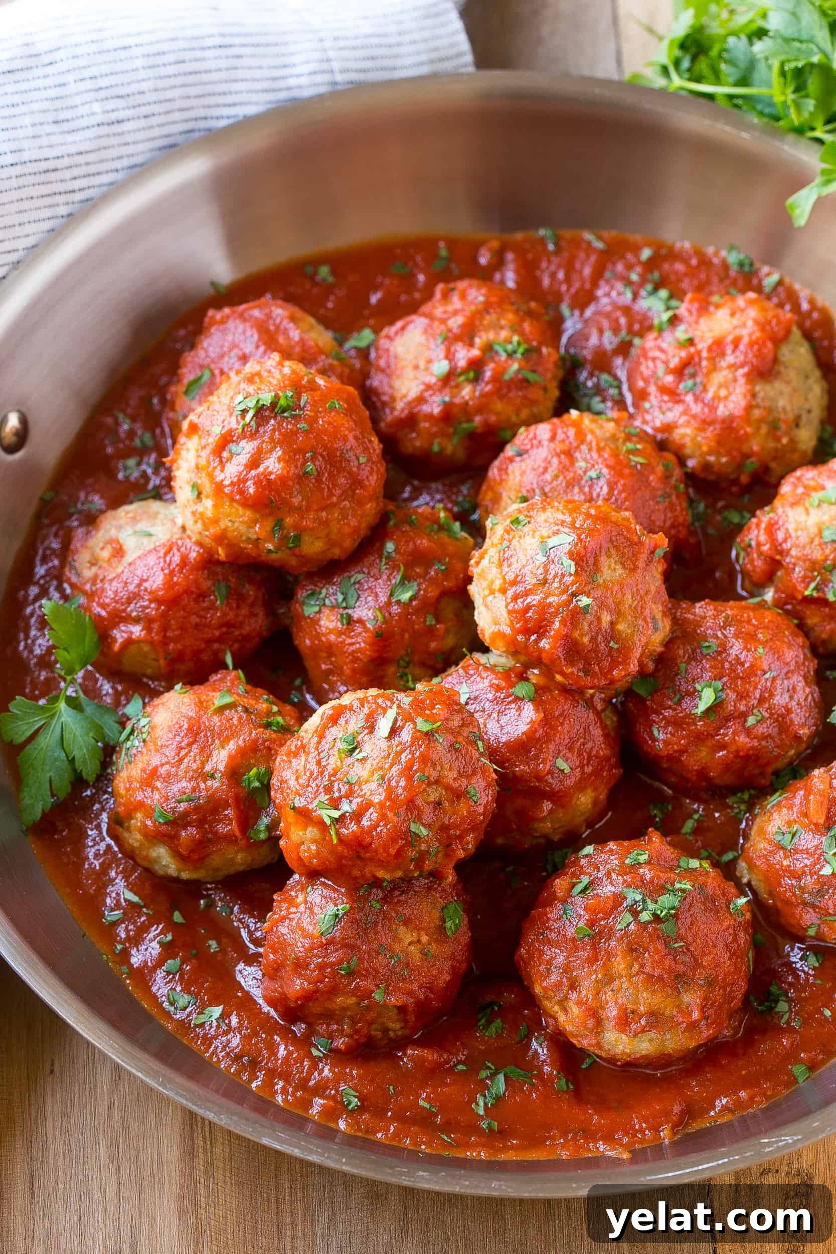 Italian Baked Turkey Meatballs with Herbed Tomato Sauce 5 homemade turkey meatball recipe
