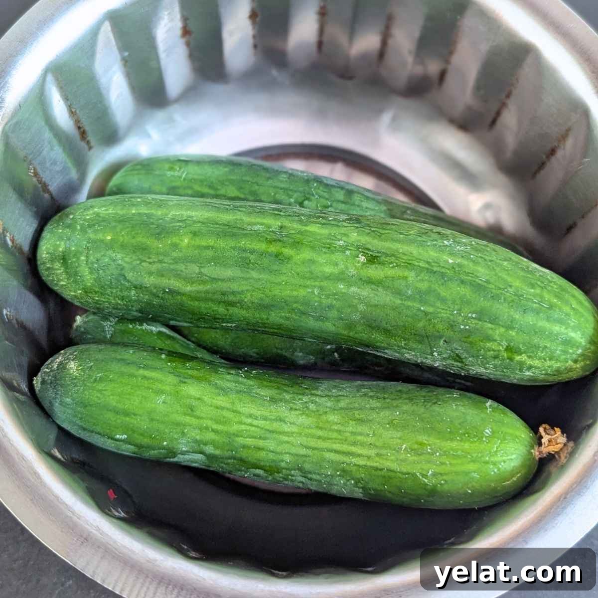 English cucumbers in a bowl