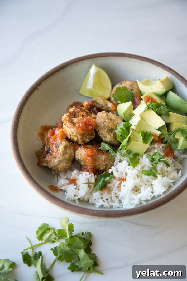 Serve turkey meatballs with salsa or sauce