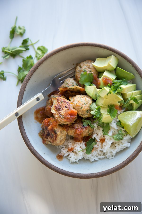 Southwestern Gluten-Free Turkey Meatballs final shot