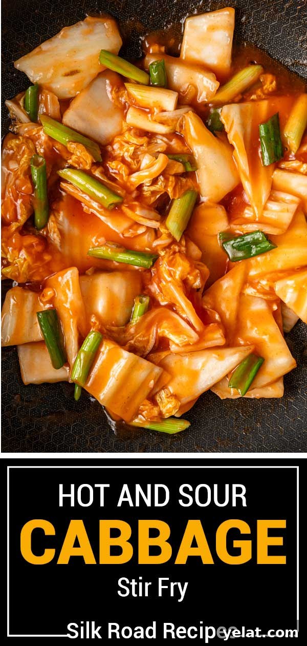 titled image (and shown): hot and sour cabbage stir fry