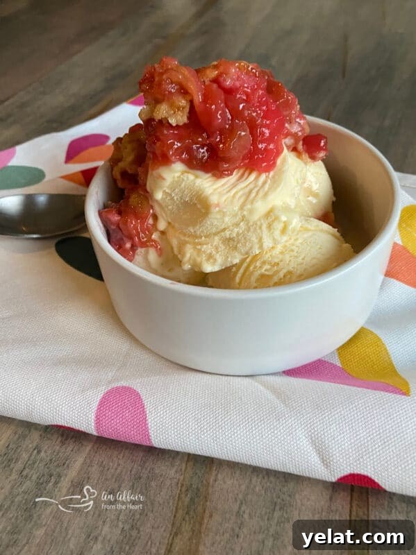 Strawberry Rhubarb Crisp with Buttery Oat Topping 8 Strawberry Rhubarb poke cake with ice cream