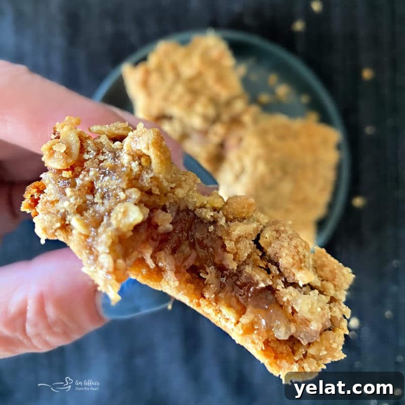 Strawberry Rhubarb Crisp with Buttery Oat Topping 9 inside of Rhubarb Crumble Bars