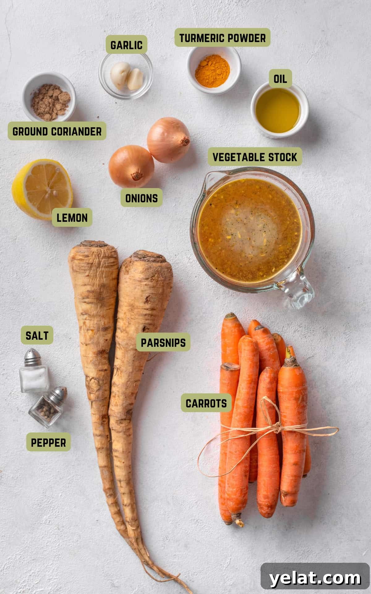 Creamy Carrot and Parsnip Soup Recipe for Cozy Meals 3 Ingredients to make Carrot and Parsnip Soup.