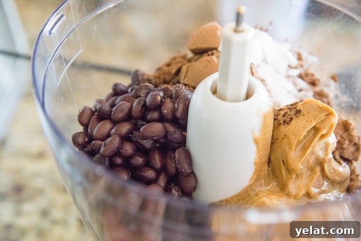 Double Chocolate Vegan Black Bean Cookies That Melt in Your Mouth 6 How to make black bean cookies in a food processor - food processor with cookie ingredients