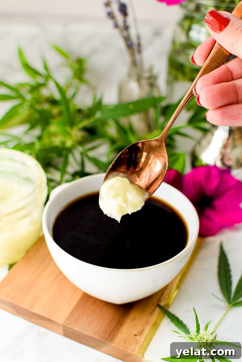 9 Homemade Cannabis Coffee Recipes You Can Make Today 6 Putting Cannabis Coconut Oil into Cannabis Coffee