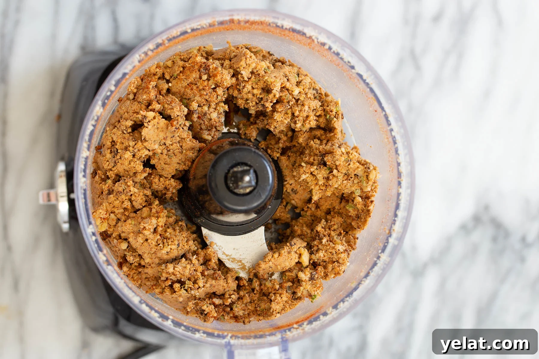 walnut taco meat blended chickpea walnut taco meat in a food processor