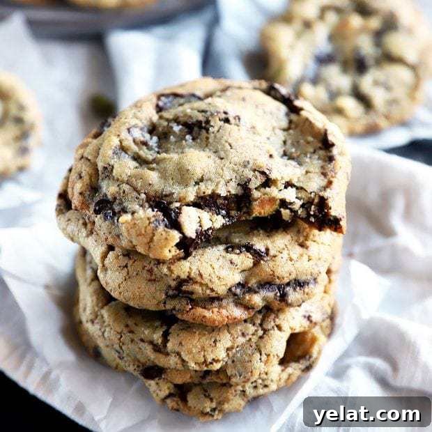 Sea Salt Pistachio Dark Chocolate Cookies Recipe 9 Sea Salt Dark Chocolate Cookies thumbnail image
