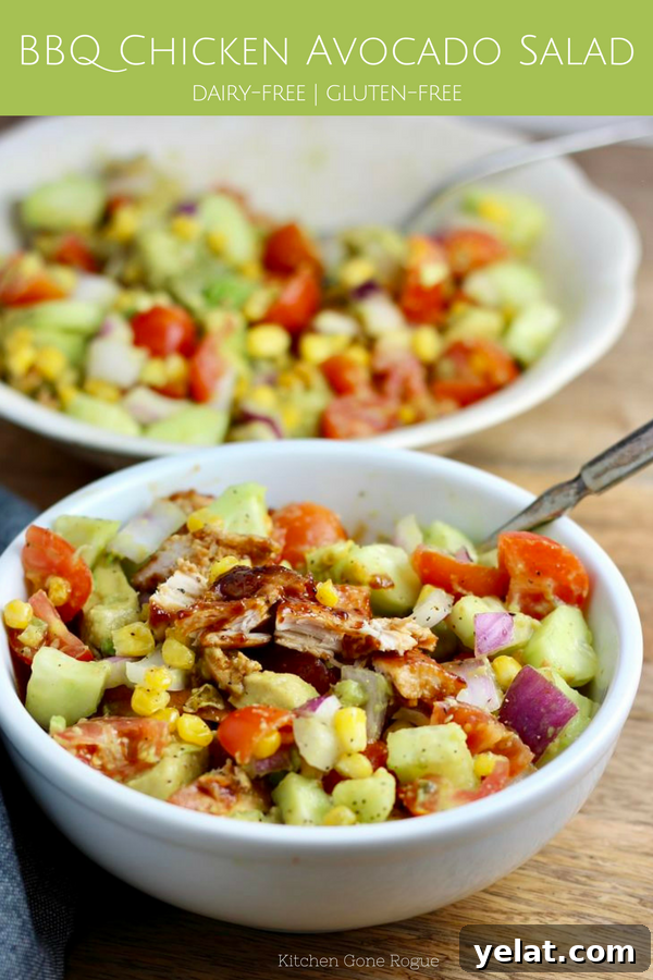 Grilled BBQ Chicken, Avocado & Tomato Summer Salad 6 BBQ Chicken Avocado Tomato Salad gluten free dairy free