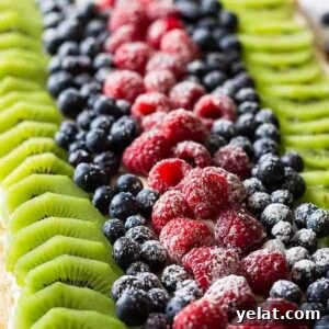 Fresh Fruit Pizza Recipe: Creamy No-Bake Dessert Pizza 7 Front view of easy fruit pizza