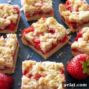 strawberry crumb bars