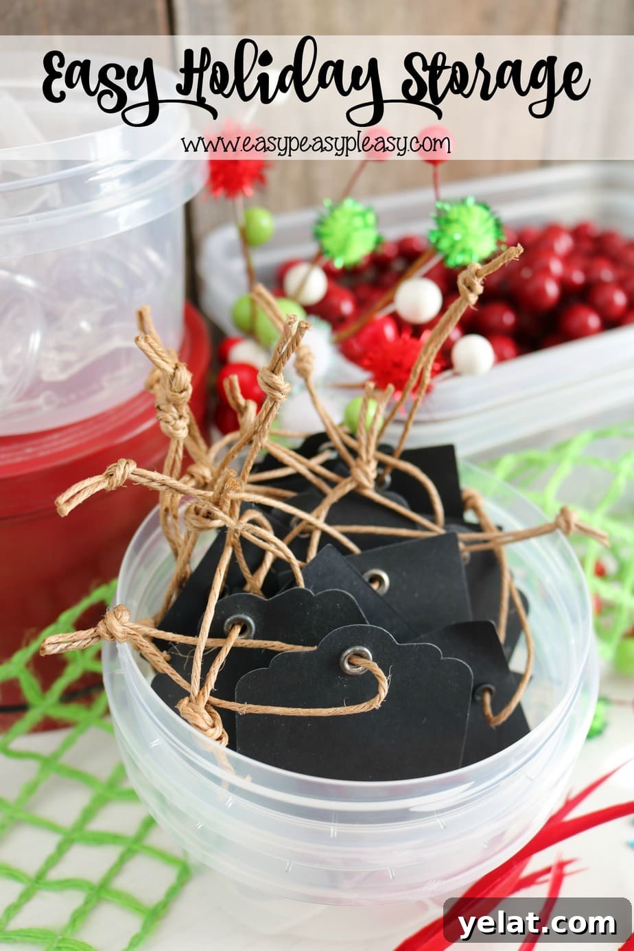 Printable Holiday Hostess Gift Tags — Free Downloadable Pack 9 AD Easy Holiday Storage Ideas and free printable holiday hostess gift tags.