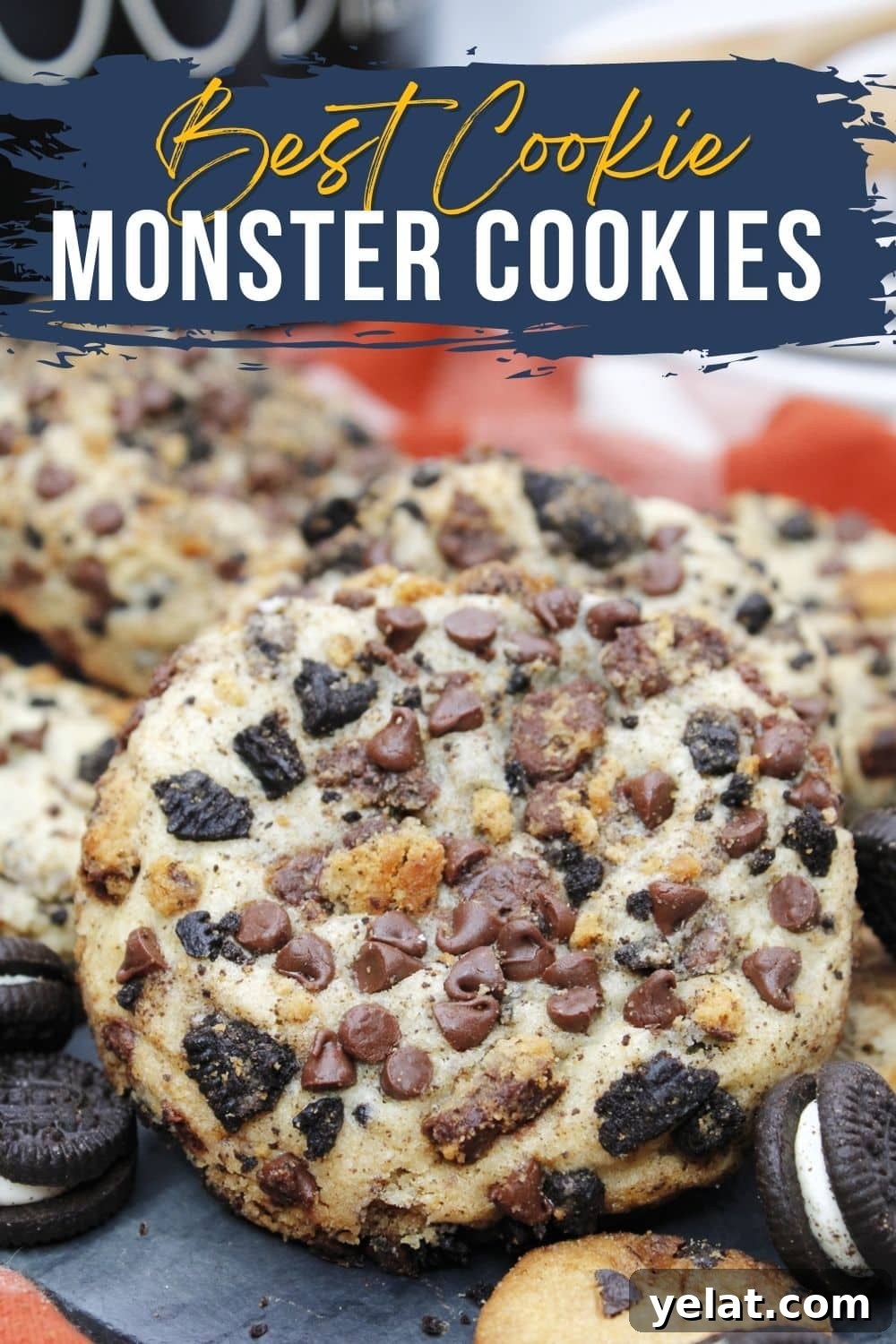 Cookie Monster Cookie Recipes: Fun Blue Monster Treats 2 Cookie Monster cookie close shot