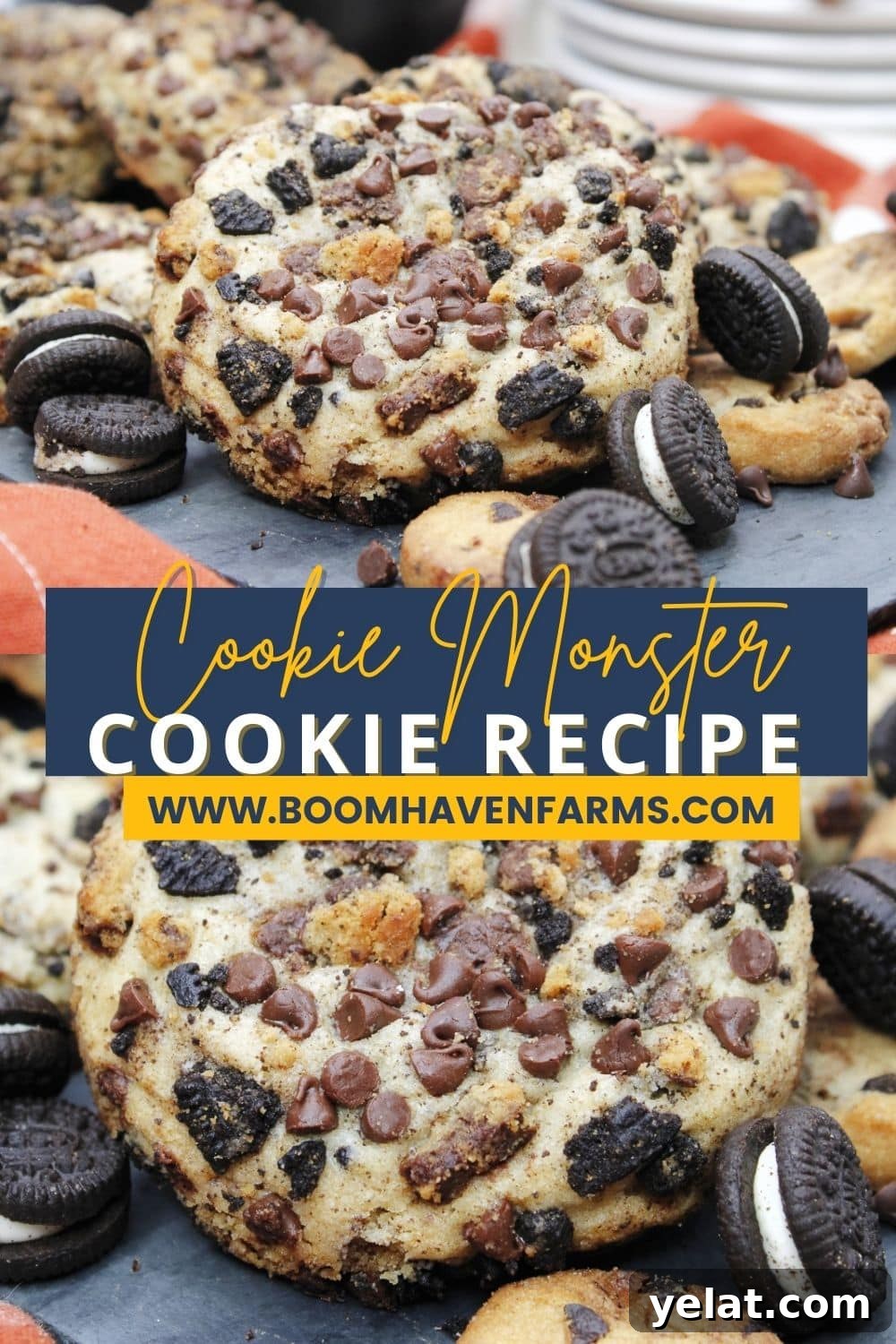 Cookie Monster Cookie Recipes: Fun Blue Monster Treats 7 collage of Cookie Monster cookies