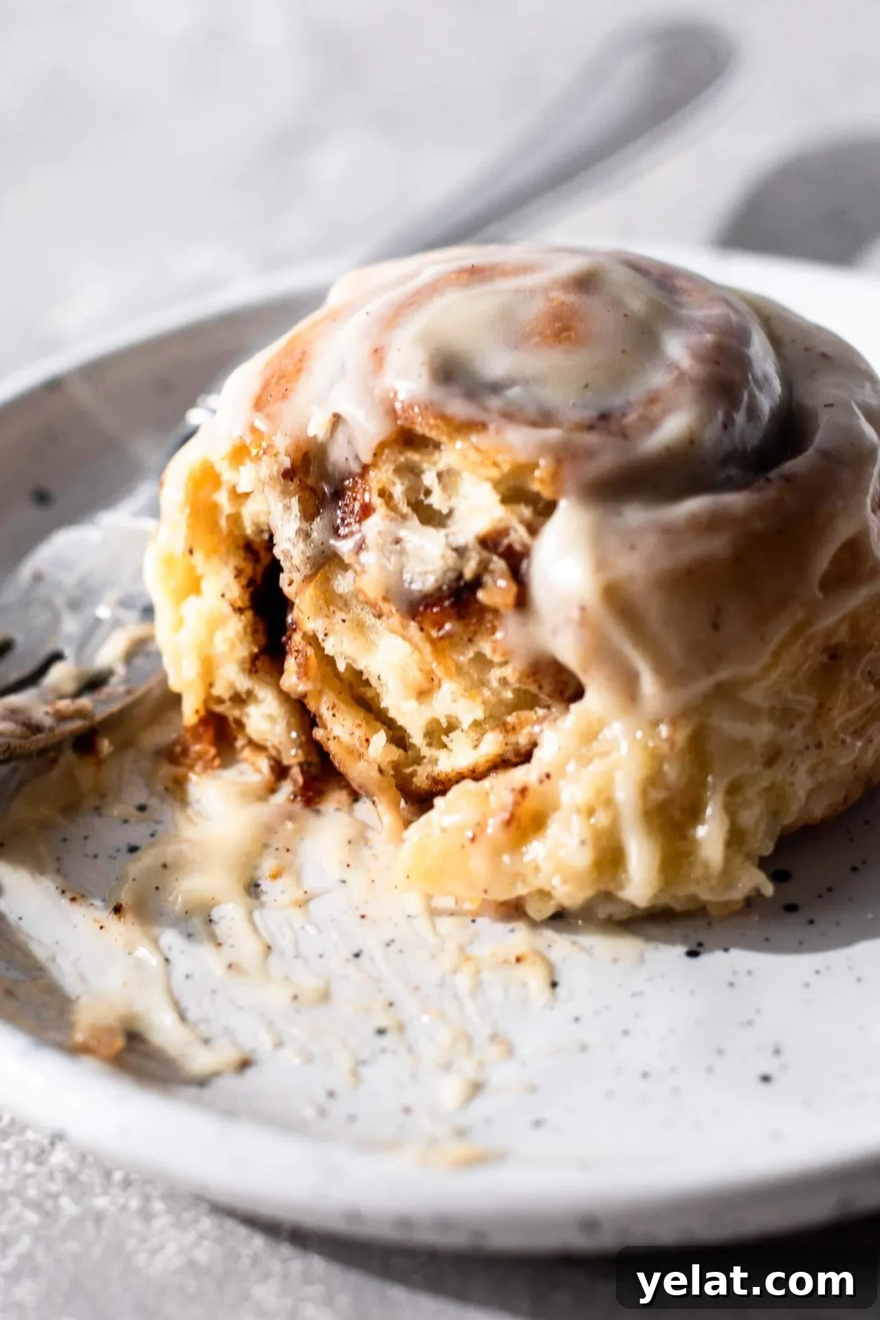 Cinnamon Rolls for Two: Small-Batch Recipe for Soft, Gooey Treats 2 1 small batch cinnamon roll in plate (1)
