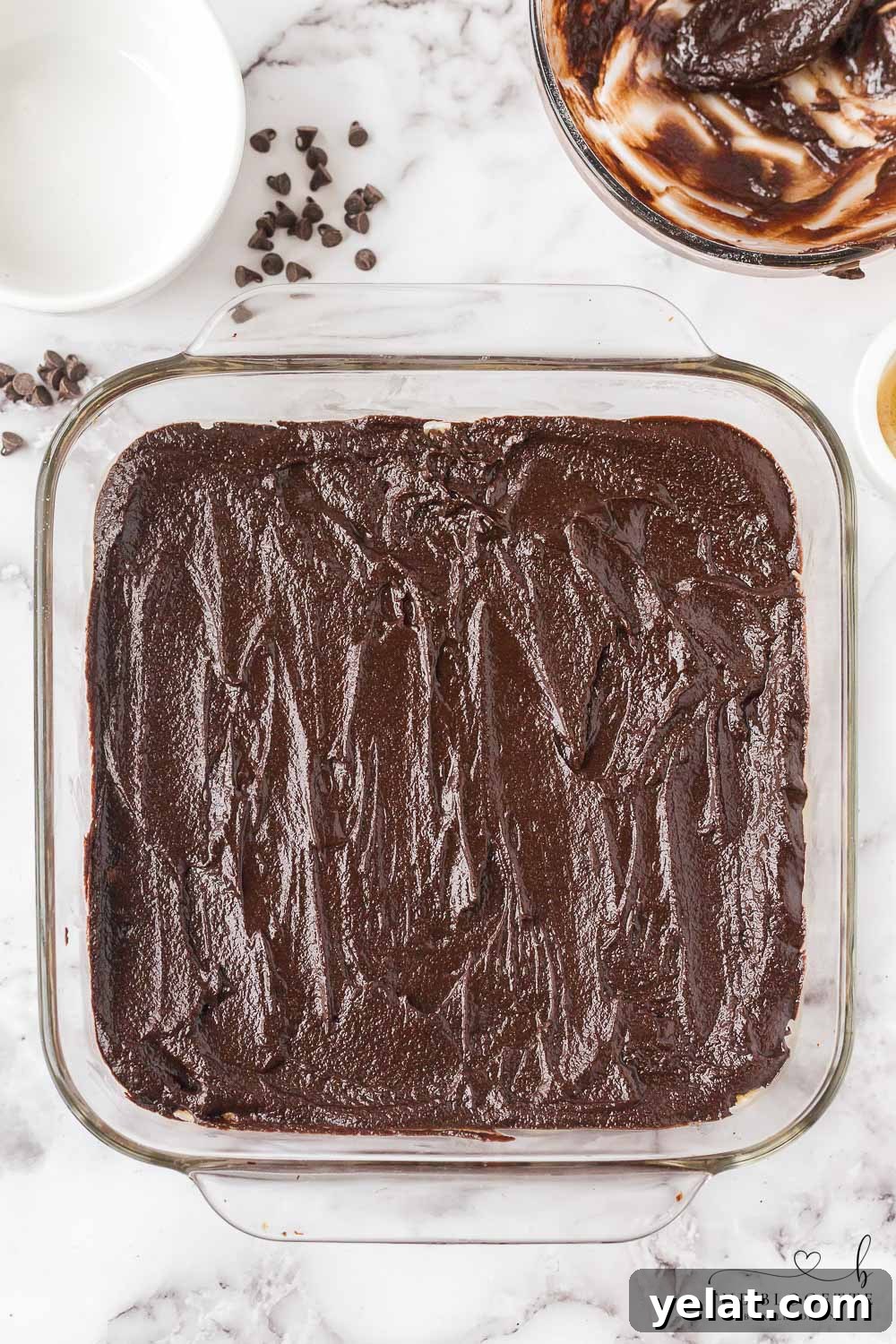 Chocolate on top of cookie bars