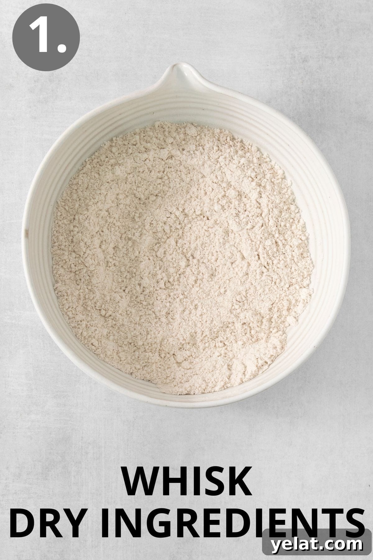 Dry ingredients in a bowl