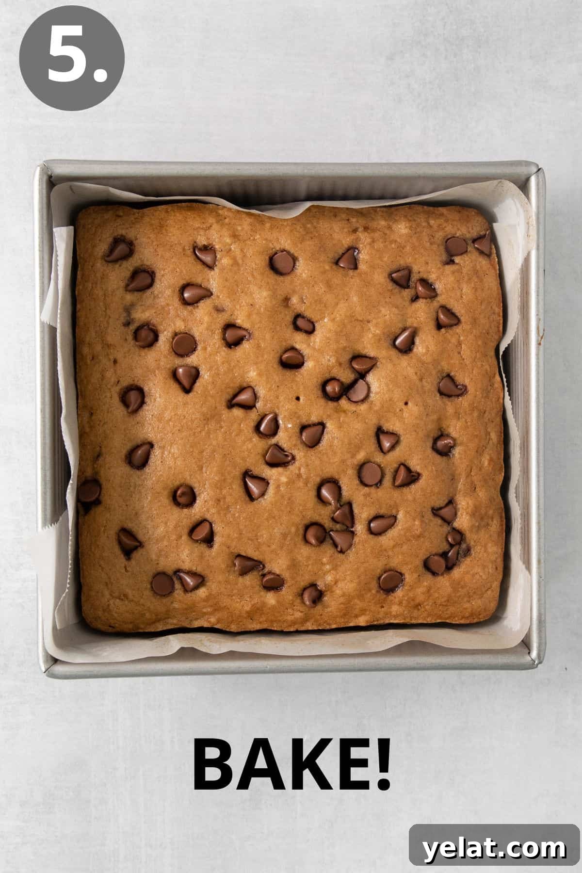 Baked applesauce cake in a pan