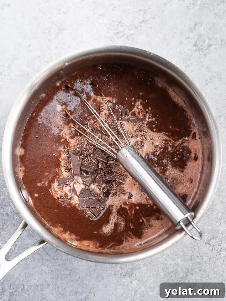 Nutritious Hot Chocolate Recipe for Cozy Winter Nights 8 mixing hot chocolate in a saucepan