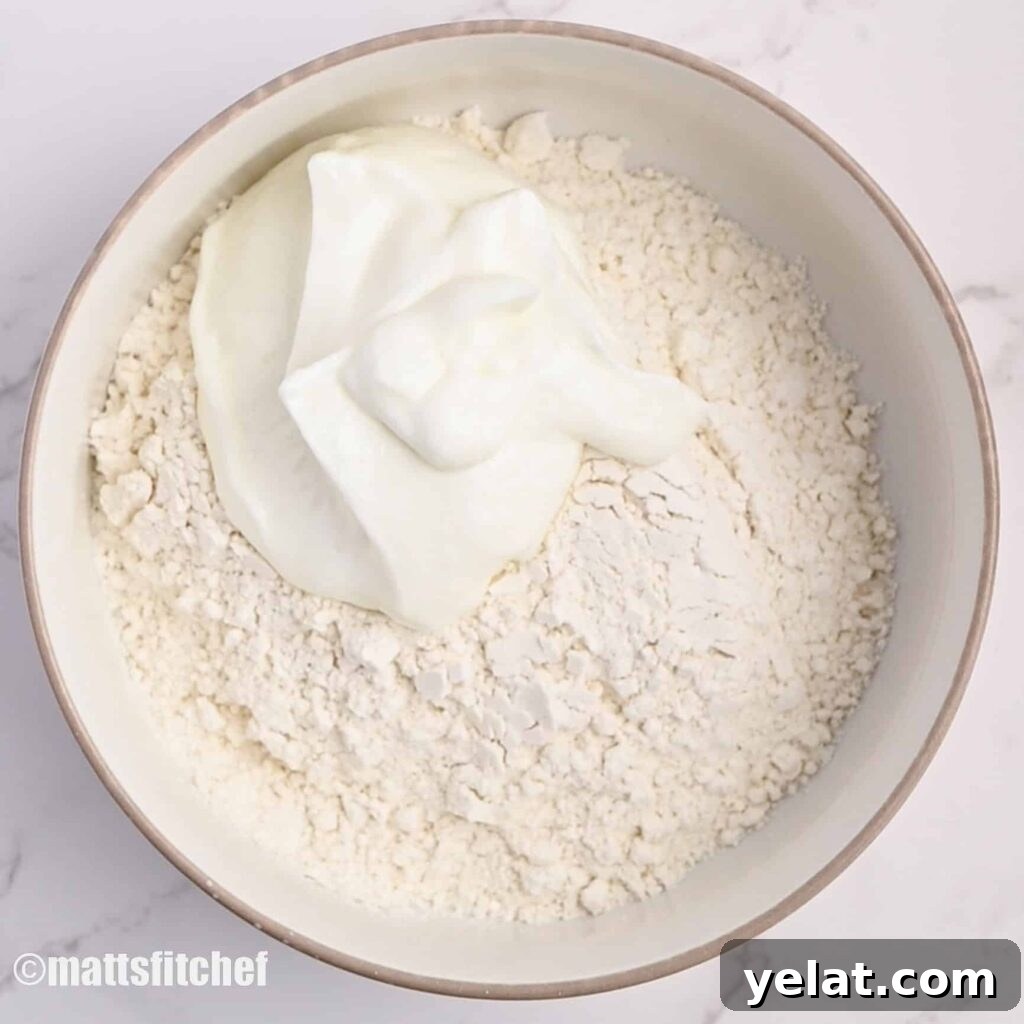 how to make Greek yogurt pizza dough without yeast