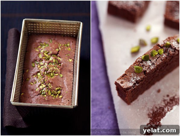 gluten free brownie chocolate pistachio