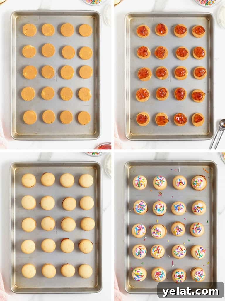 Steps to make Nilla Wafers Pop Tart Bites.