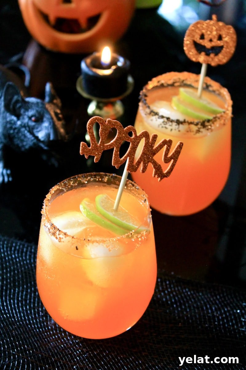 Spooky Orange Fizz Halloween Cocktail with Vodka 4 halloween vodka party cocktail