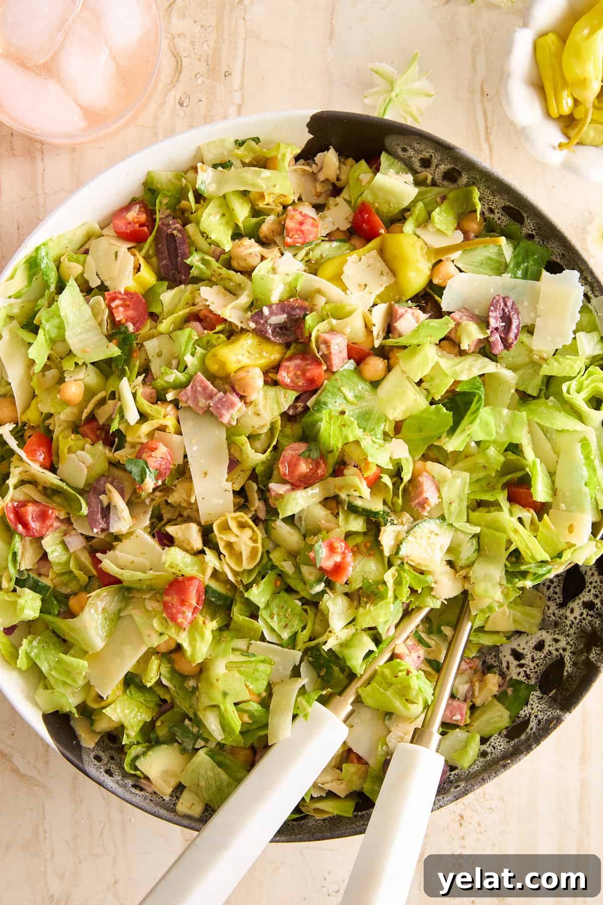 Authentic Italian Chopped Salad Recipe with Zesty Vinaigrette 4 Italian Chopped Salad Recipe