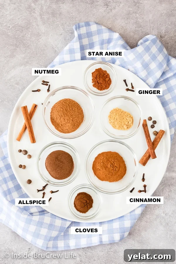 A white plate with bowls of spices on it.