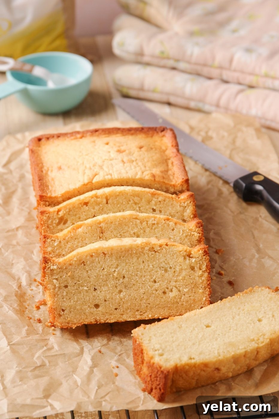 Brown Sugar Buttermilk Pound Cake Loaf Recipe 7 Pound Cake in a Loaf Pan made with Light Brown Sugar and Buttermilk