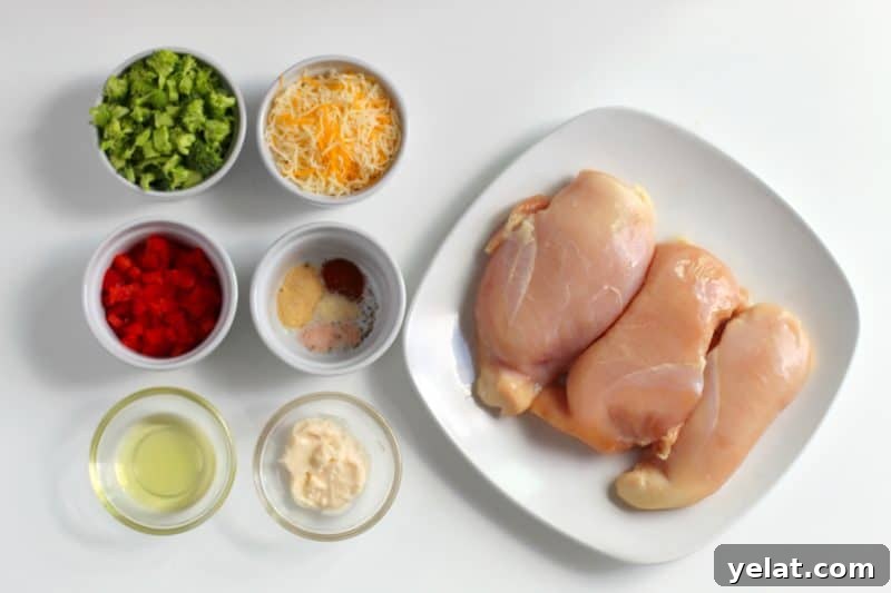 Broccoli & Cheese Stuffed Chicken Breasts: Juicy Baked Recipe 3 Ingredients for Low Carb Broccoli Cheese Stuffed Chicken Breast.