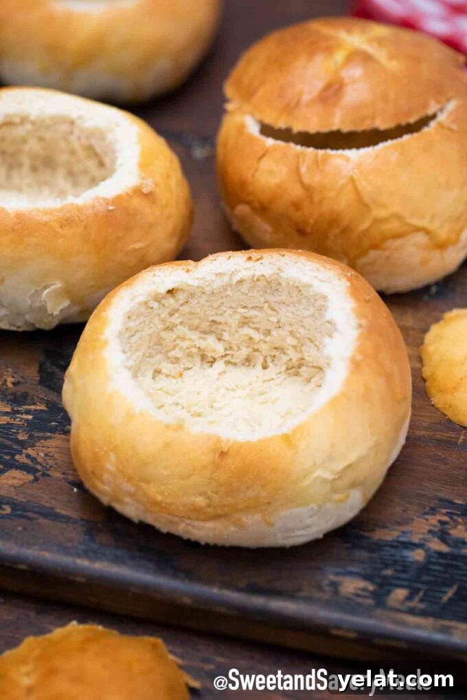 How to Make Bread Bowls (Step-by-Step Video Guide) 6 bread bowl