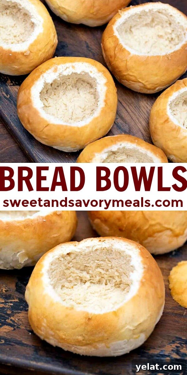 How to Make Bread Bowls (Step-by-Step Video Guide) 8 easy bread bowls pin