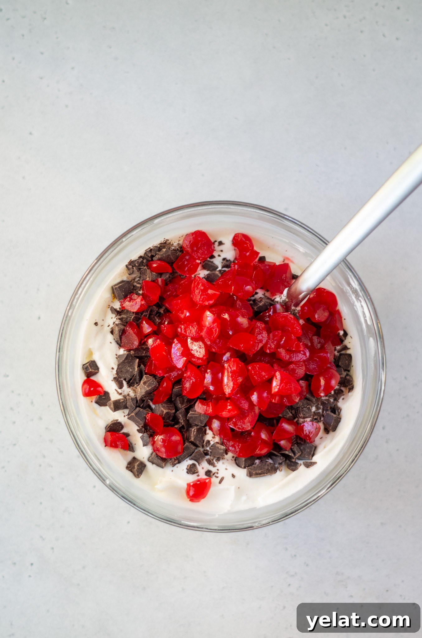 Homemade Cherry Cordial Ice Cream Recipe -> Cherry Cordial Ice Cream Recipe You Can Make at Home 10 ingredients for cherry cordial ice cream in a bowl