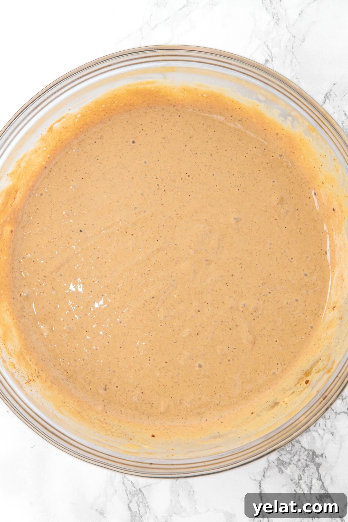 Individual Gingerbread Cheesecakes Recipe Gingebread cheesecake filling in bowl