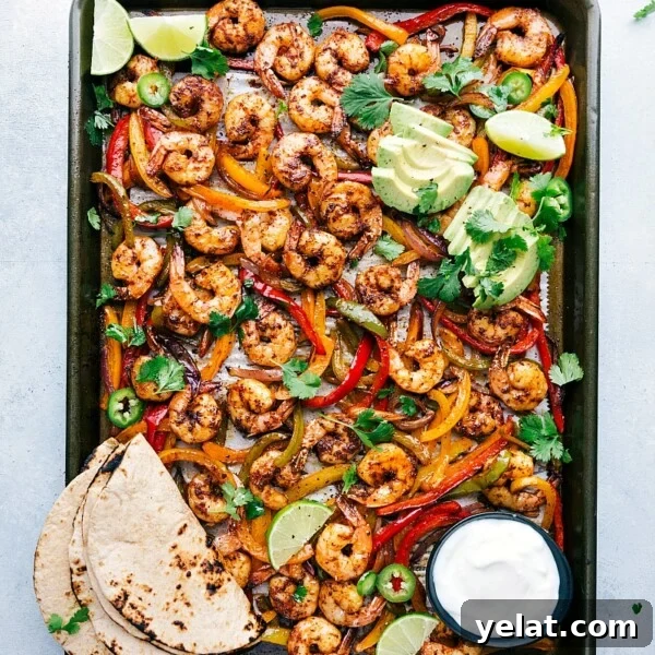 Garlic Butter Shrimp with Lemon Couscous Bowl 8 Freshly baked shrimp fajitas on a sheet pan