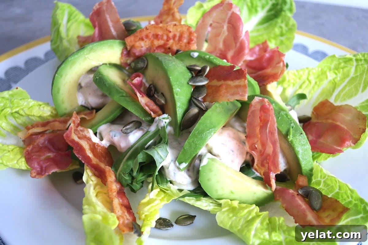 Keto Chicken, Avocado & Bacon Salad Recipe for Low-Carb Meals 4 Easy Keto Chicken Avocado and Bacon Salad