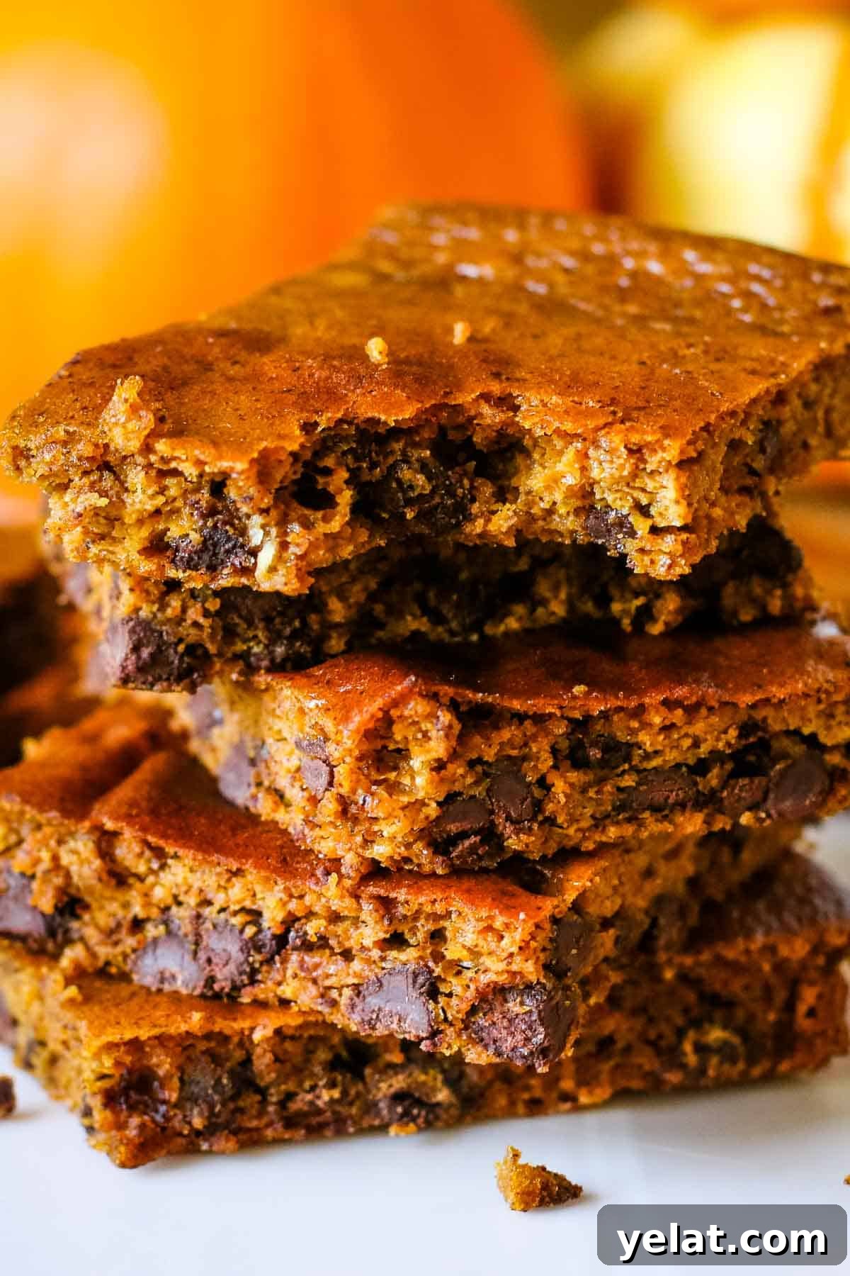 Gluten-Free Pumpkin Bars: Moist Fall Dessert Recipe 2 pumpkin bars stacked