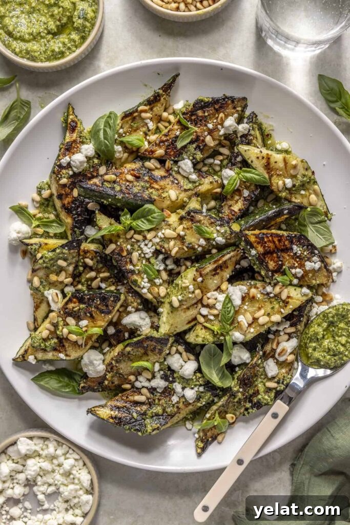 Grilled Pesto Zucchini with Goat Cheese and Toasted Pine Nuts 4 img 60734 3