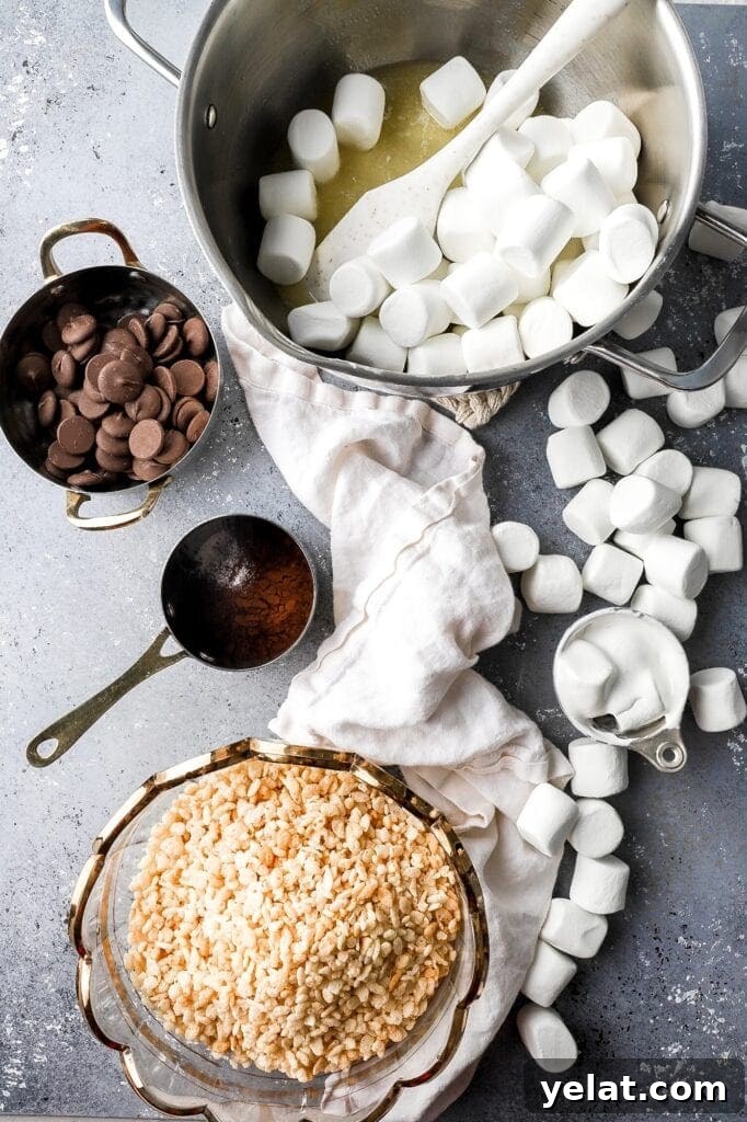 melting butter and marshmallows