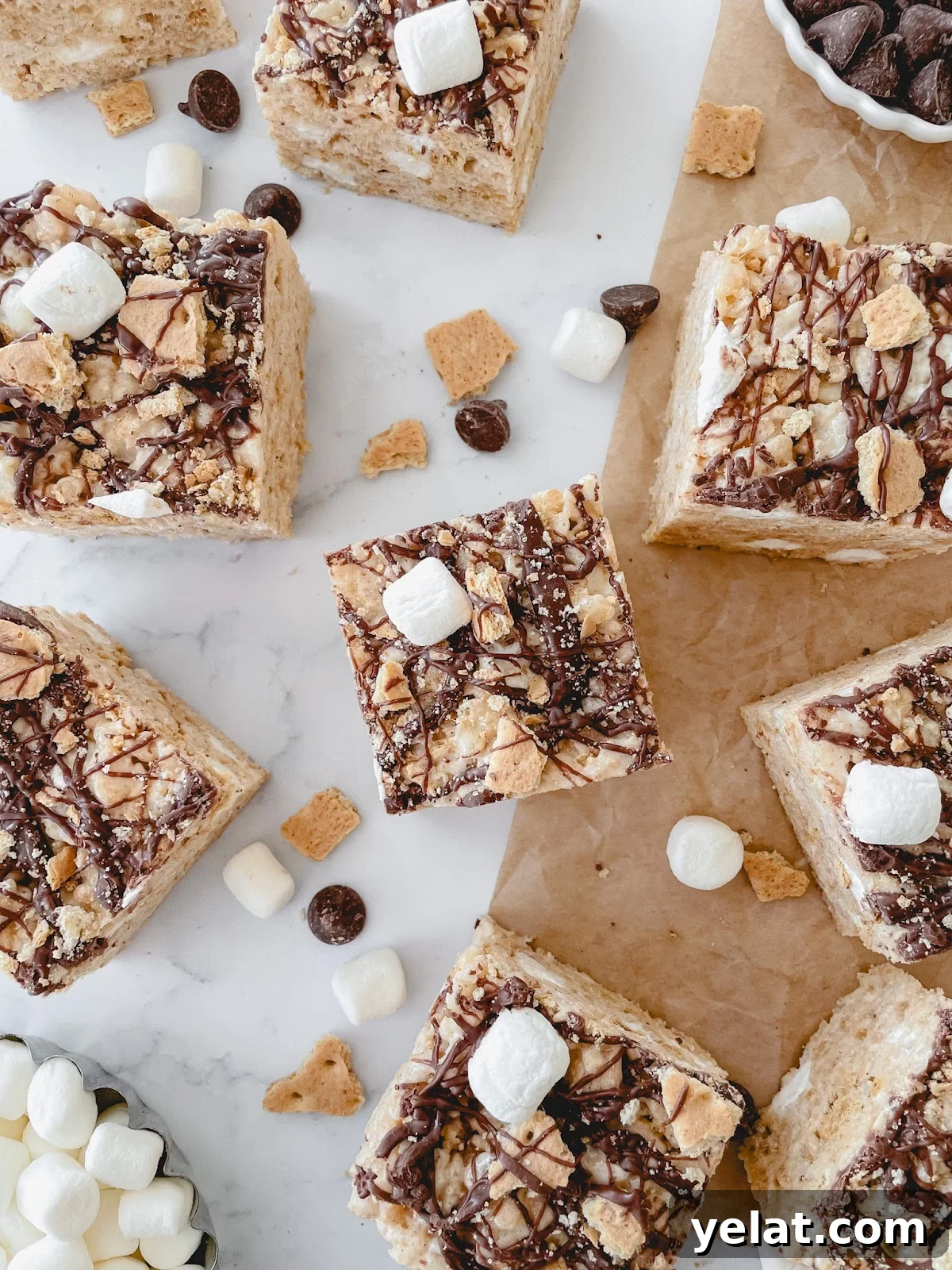 S'mores Rice Krispie Treats Recipe: Gooey Chocolate & Marshmallow Bars 5 img 62 4