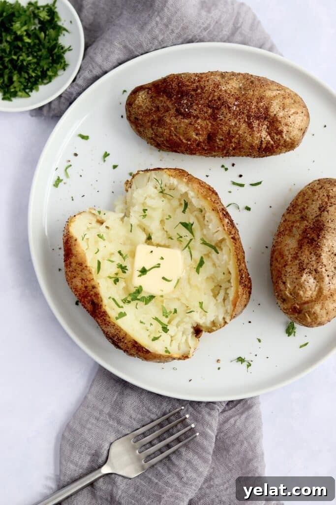 20 Delicious Things to Make in Your Air Fryer Tonight 8 Air fryer baked potatoes with butter