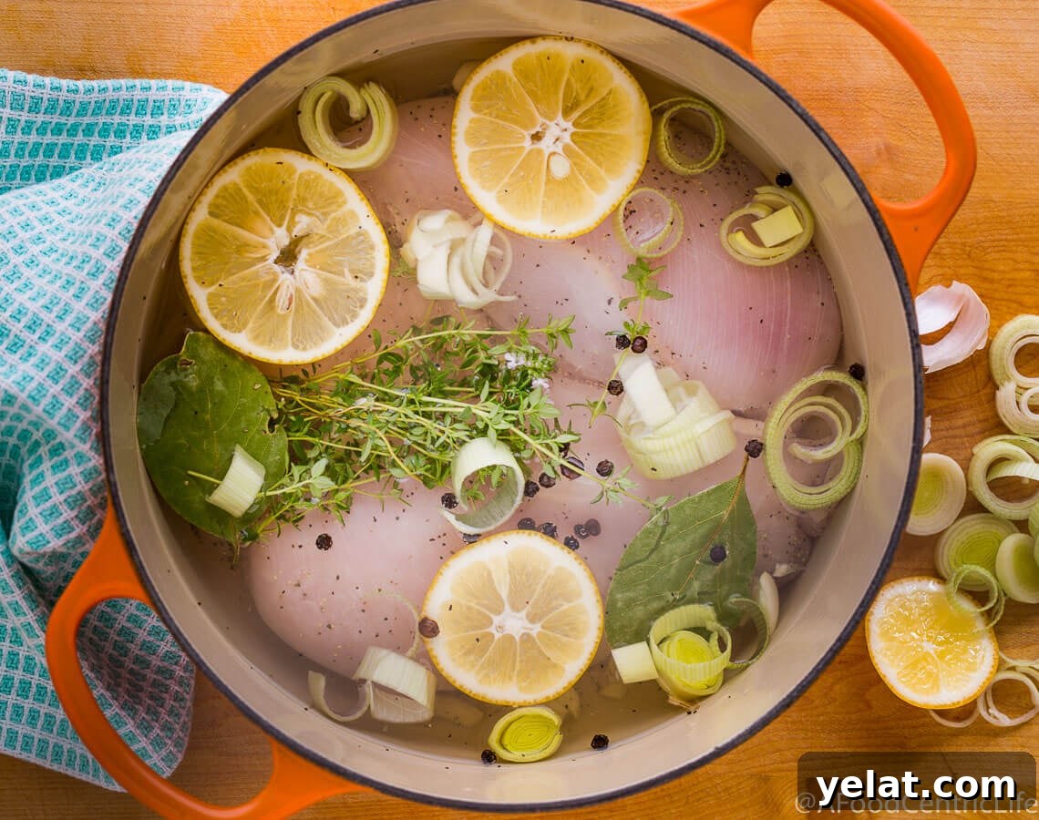 how to poach chicken breasts | AFoodCentricLife.com