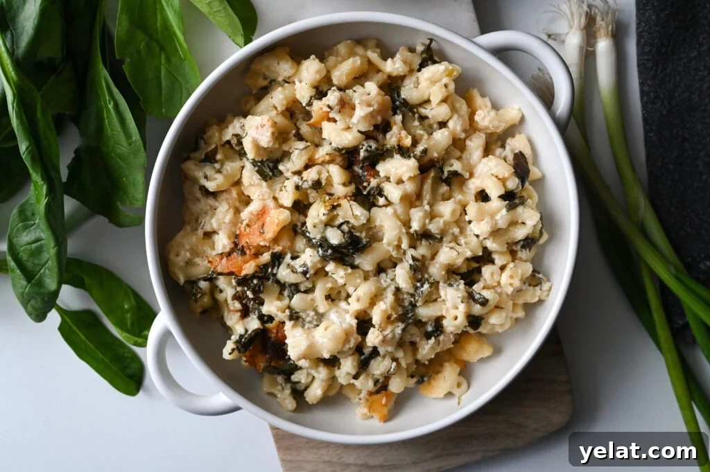 Spanakopita mac and cheese