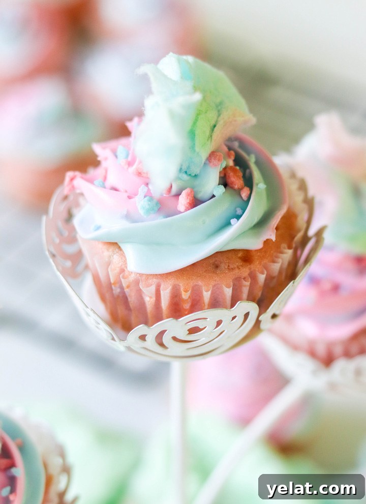 Whimsical Cotton Candy Cupcakes Recipe for Parties 2 Cotton Candy Cupcakes