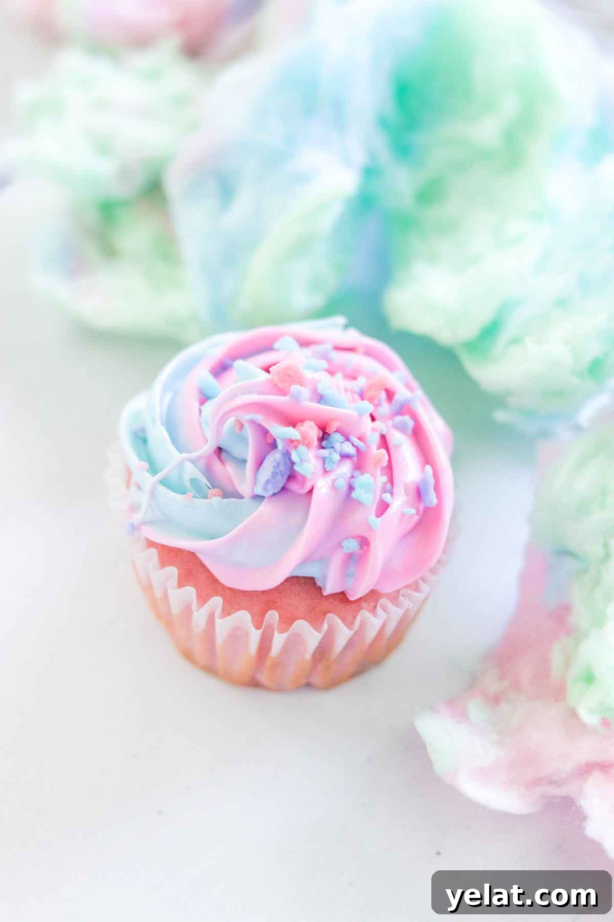 Whimsical Cotton Candy Cupcakes Recipe for Parties 6 Cotton Candy Cupcakes