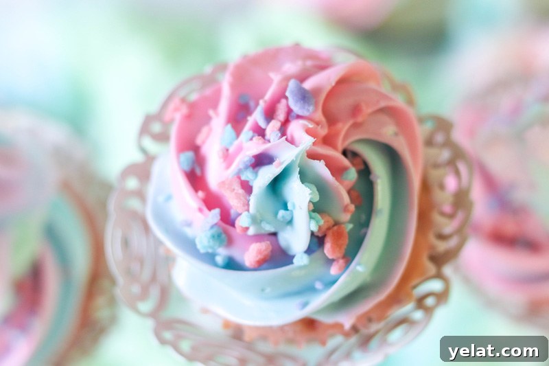 Whimsical Cotton Candy Cupcakes Recipe for Parties 7 Cotton Candy Cupcakes