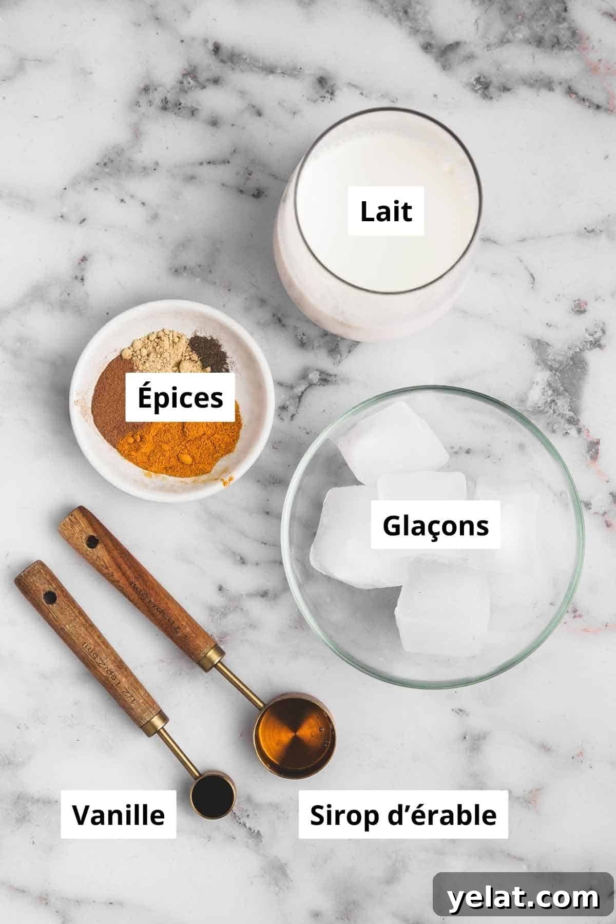 Iced Turmeric Golden Milk Recipe for Refreshing Wellness 3 bols avec des ingrédients