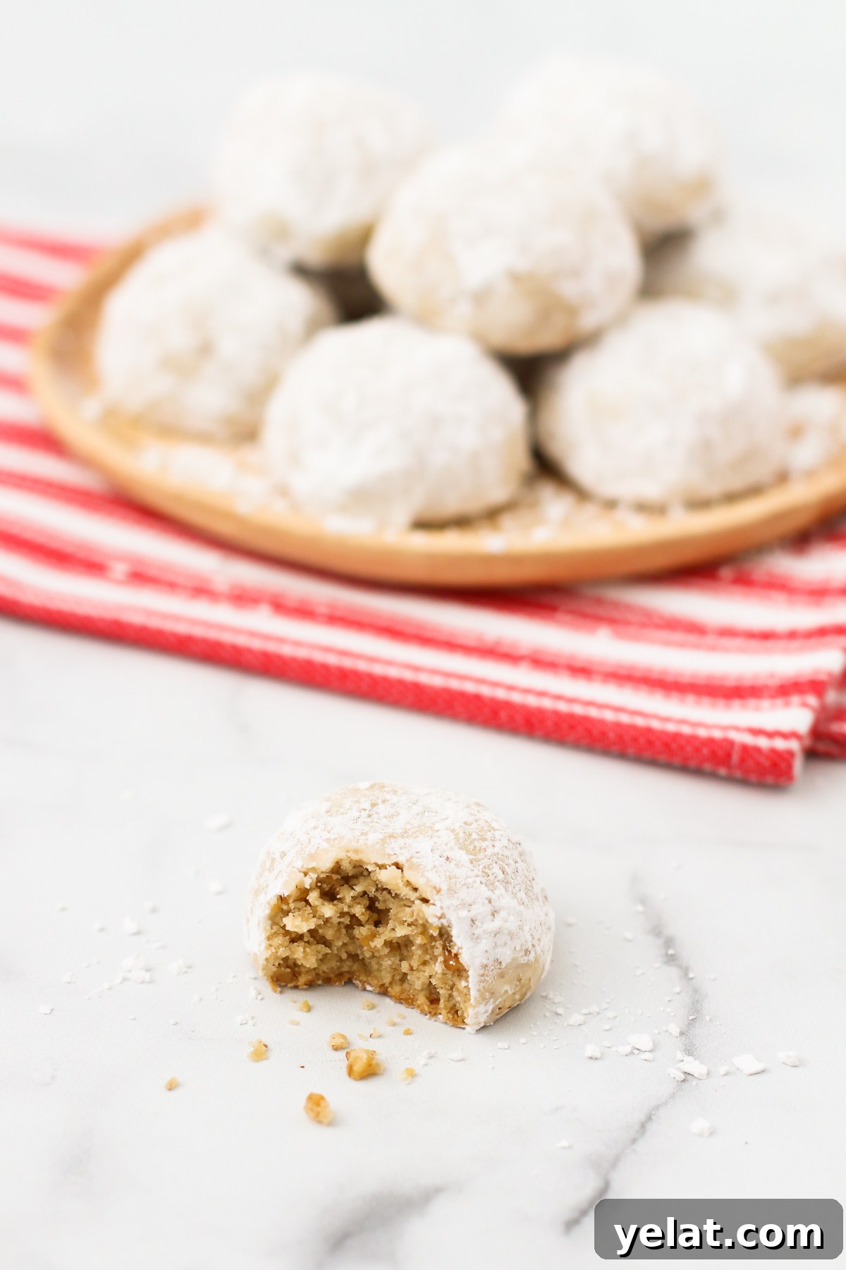 Gluten-Free Vegan Snowball Cookies Recipe - Tender Holiday Cookies 6 A simple holiday cookie that’s made with toasted walnuts and rolled in powdered sugar. What’s not to love about these gluten free vegan snowball cookies?